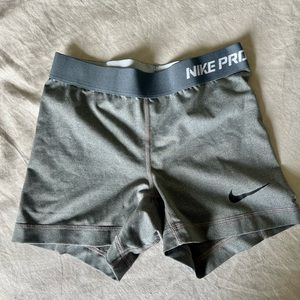 Gray Nike Pro Shorts